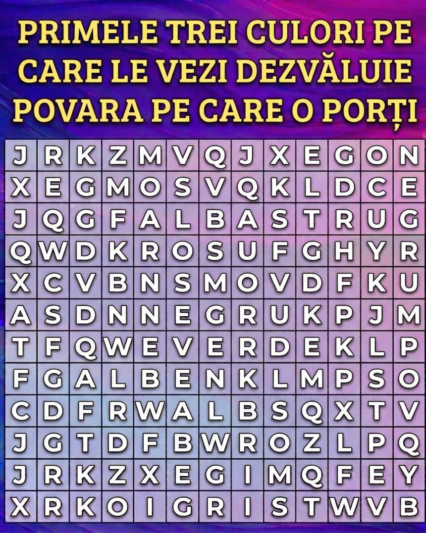 🎨 Primele 3 culori pe care le vezi pot dezvălui povara pe care o porți 51 656608603