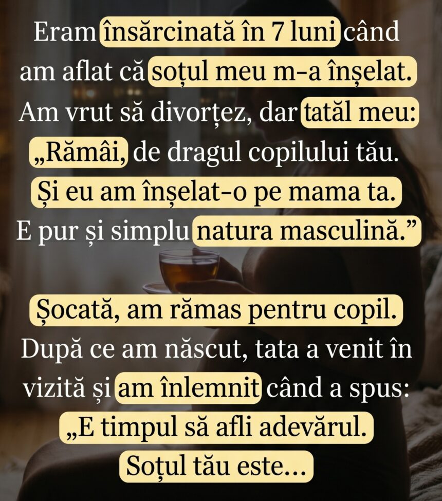 Soțul meu m-a înșelat când eram însărcinată — dar mărturisirea tatălui meu a schimbat totul 51 672459714