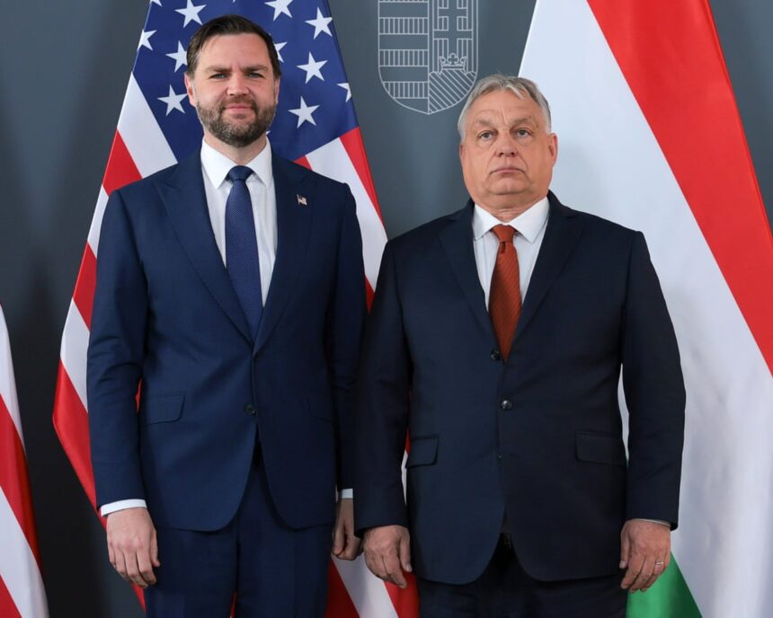 JD Vance acuză UE de intervenție în vizita sa în Ungaria pentru a-l susține pe Orbán 51 jd vance accuses eu of interference as he visits hungary to help orban win election 69d5292048e00
