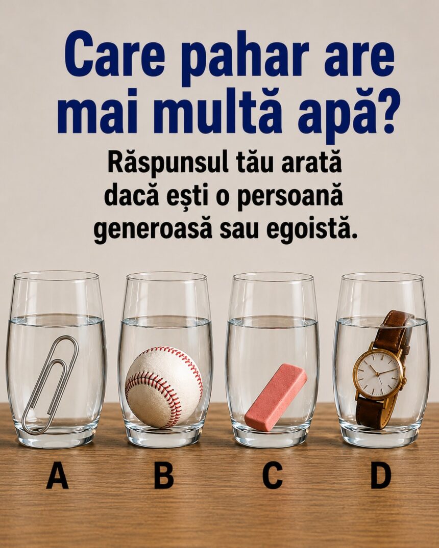 Care pahar are mai multă apă? Răspunsul tău ar putea spune ceva despre felul în care gândești 51 692601751