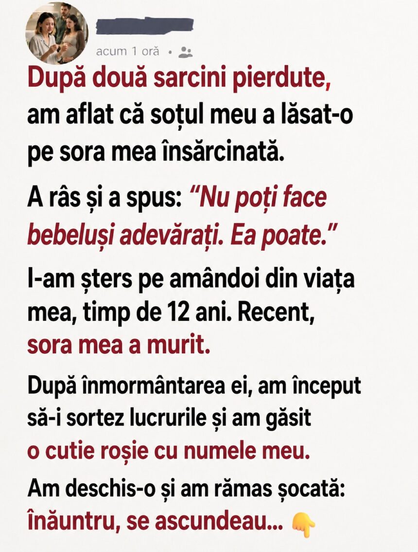 „Tu nu poți face copii adevărați. Ea poate.” — Soțul meu a ales-o pe sora mea, dar adevărul ne-a distrus pe toți 51 693026776