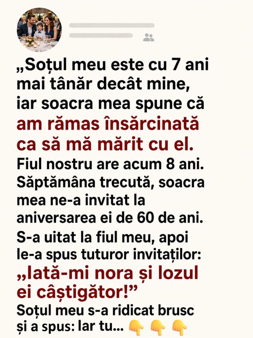 Soacra mea m-a umilit la aniversarea ei de 60 de ani, dar răspunsul soțului meu a redus toată petrecerea la tăcere. 51 706317352