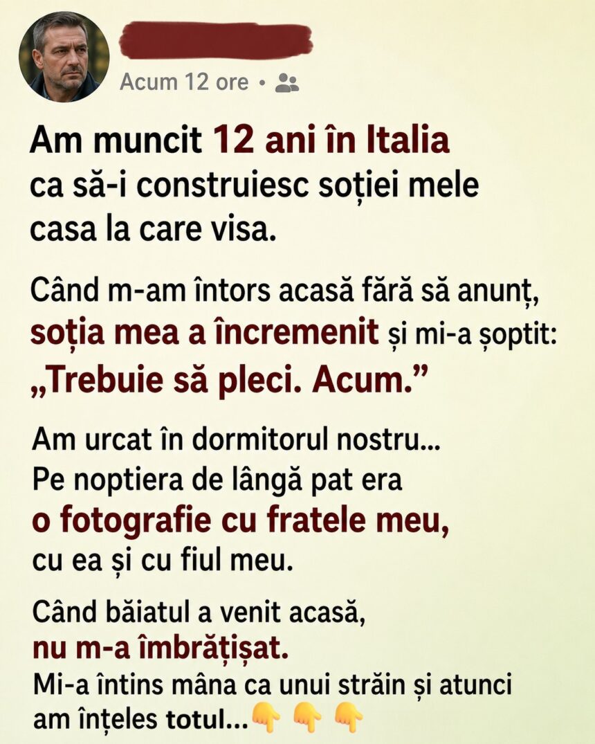 După 12 ani de muncă în Italia, s-a întors acasă și a găsit poza fratelui său pe noptiera din dormitor 51 706629290