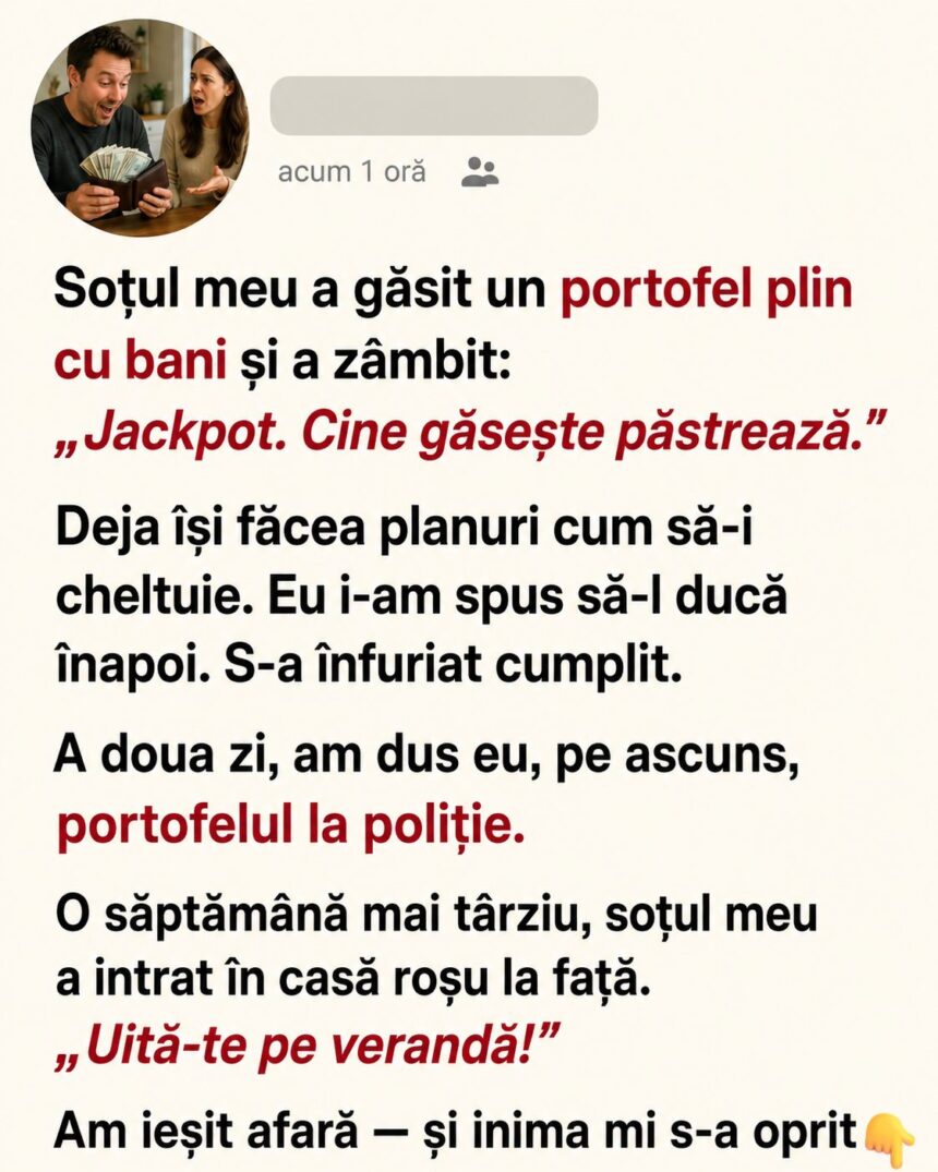 Soțul meu voia să păstreze un portofel pierdut, plin cu bani — până când desenul unui copil l-a făcut să înțeleagă totul 51 707067294