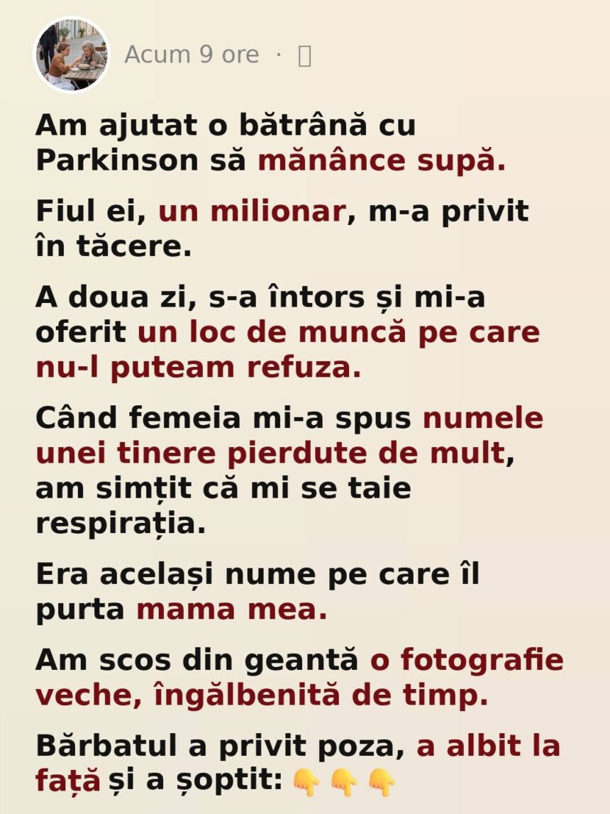 O chelneriță a ajutat o bătrână să mănânce supă. Câteva zile mai târziu, a aflat un secret de familie ascuns timp de 20 de ani 51 741569425