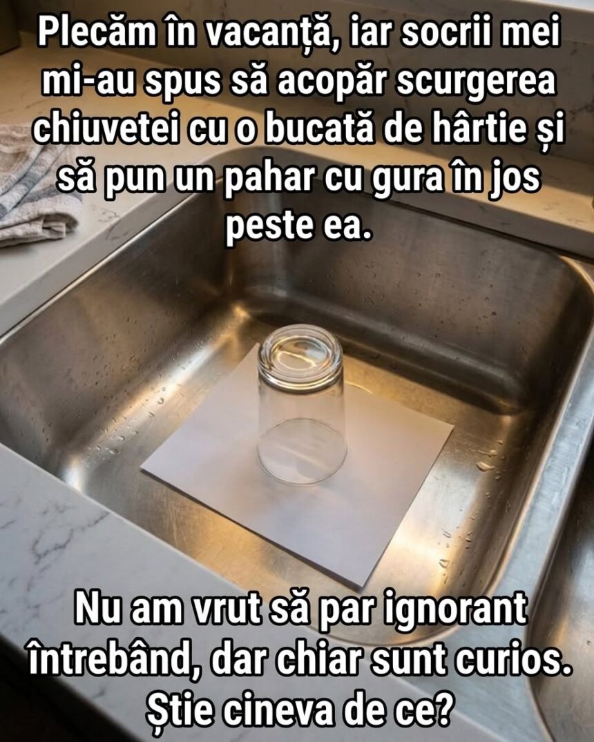 Trucul simplu cu paharul întors pe chiuvetă pe care mulți îl folosesc înainte să plece de acasă 51 743186280