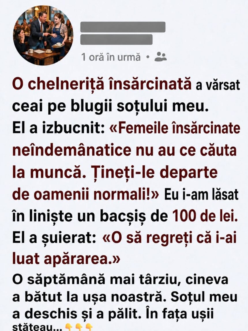 O chelneriță însărcinată a vărsat ceai pe soțul meu. Reacția lui crudă l-a costat mai mult decât se aștepta 51 751805093