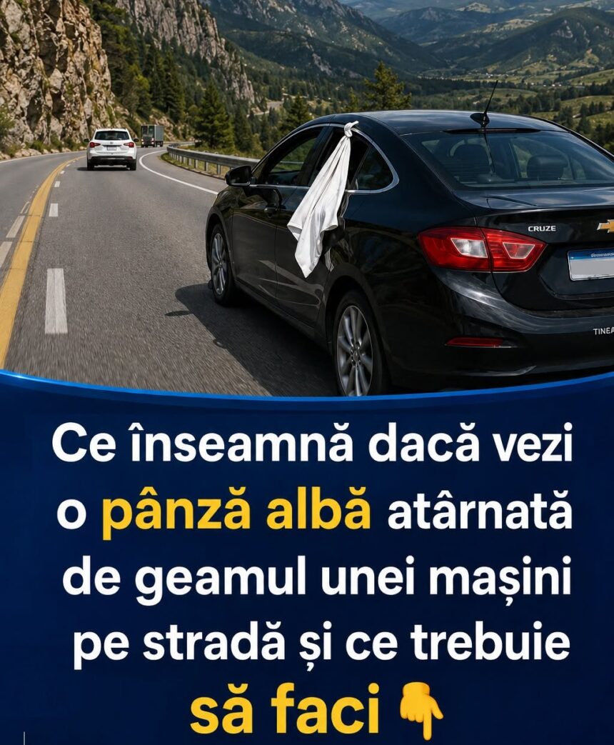 O cârpă albă prinsă la geamul mașinii: Semnalul rutier pe care puțini șoferi îl cunosc 51 752653167
