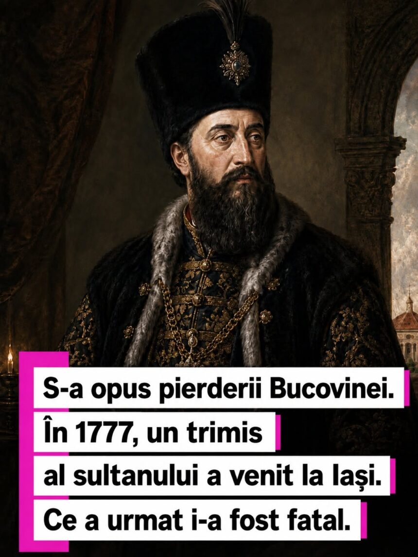 Grigore al III-lea Ghica s-a opus pierderii Bucovinei. Doi ani mai târziu, un trimis al sultanului a venit la Iași 51 782366353
