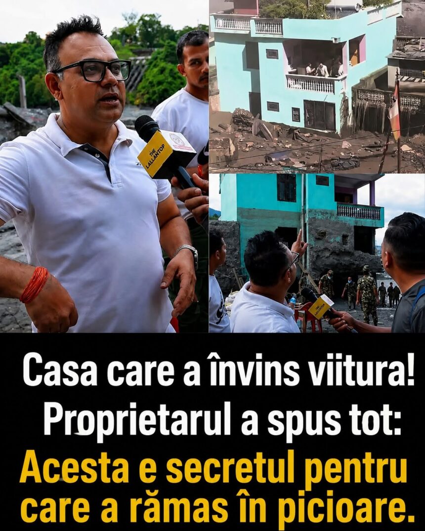 Casa care a rămas în picioare când viitura a măturat totul în jur. Proprietarul a explicat cum a fost construită în urmă cu 40 de ani 51 79209117