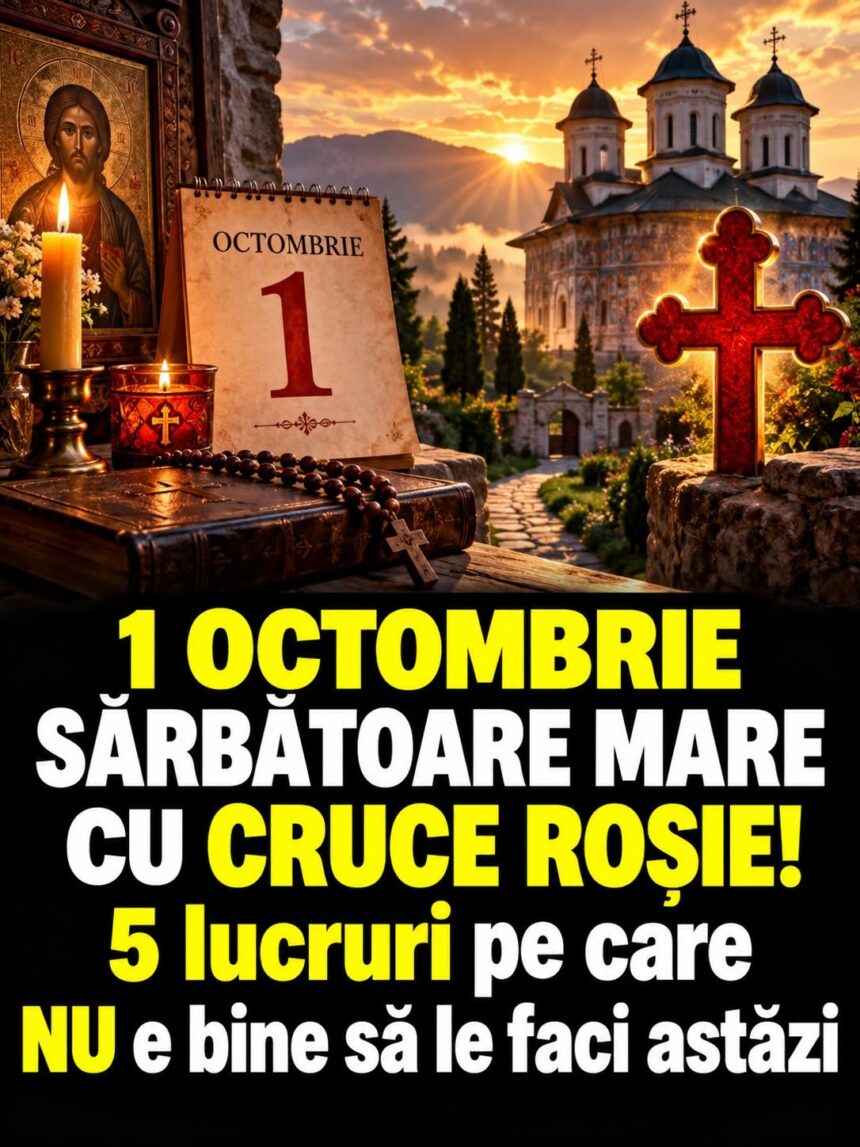1 octombrie, sărbătoare mare cu cruce roșie. 5 lucruri pe care tradiția spune că NU e bine să le faci 51 825352817